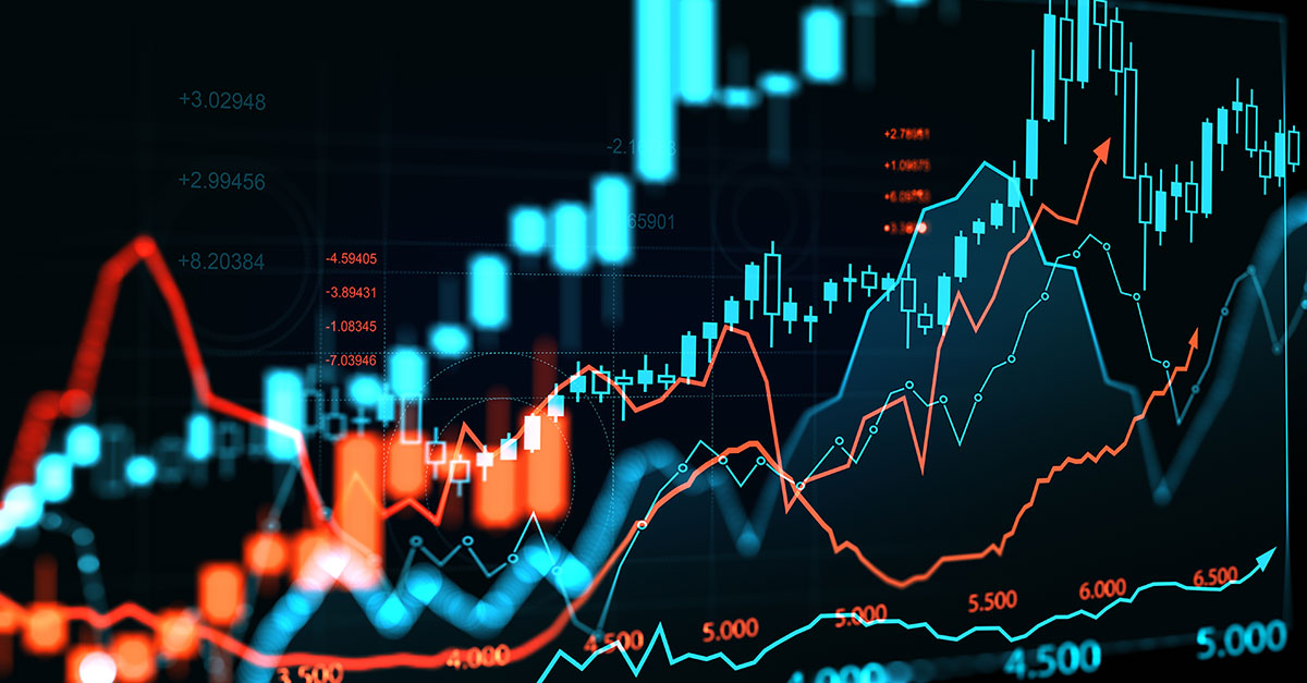 Abstract number chart background