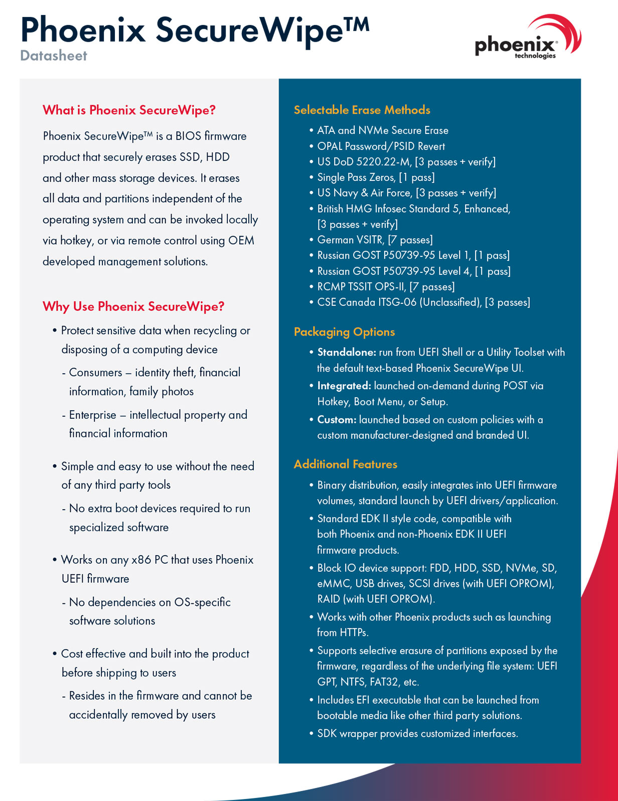 SsecureWipe Datasheet Cover